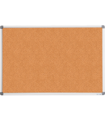 Tablă din plută 100x200 cm, ramă aluminiu, ELEGANT